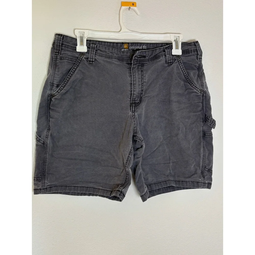 Carhartt Womens Original Fit Utility Carpenter Shorts Gray 102094 011 Size 12